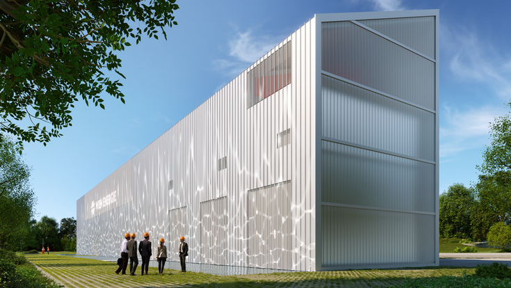 © smartvoll / Mathias Bank Rendering der Großwärmepumpe ebswien Kläranlage