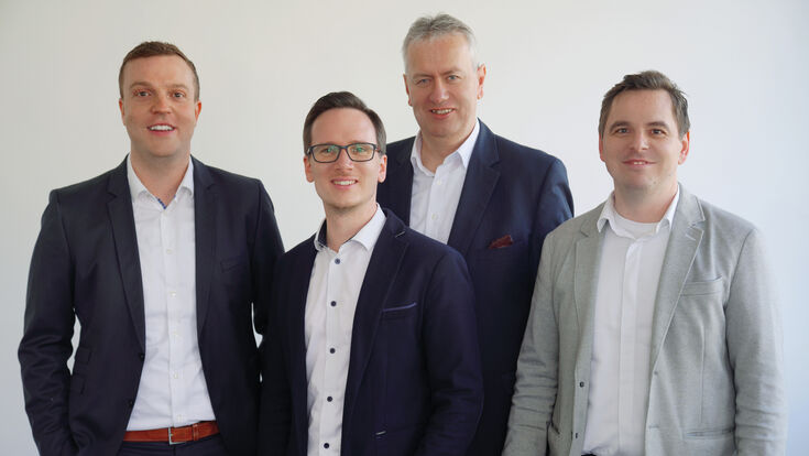 © QUESTER/Pflügl Das neue Quester-Vertriebsteam: Patrick Spies, Andreas Geissler, Martin Strobl, Bernd Sametz (v.l.n.r.)