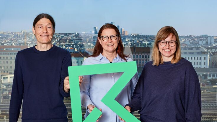 © Petra Rautenstrauch v.l.n.r. Armin Knotzer, Susanne Formanek & Ulla Unzeitig leiten das neu gegründete Innovationslabor