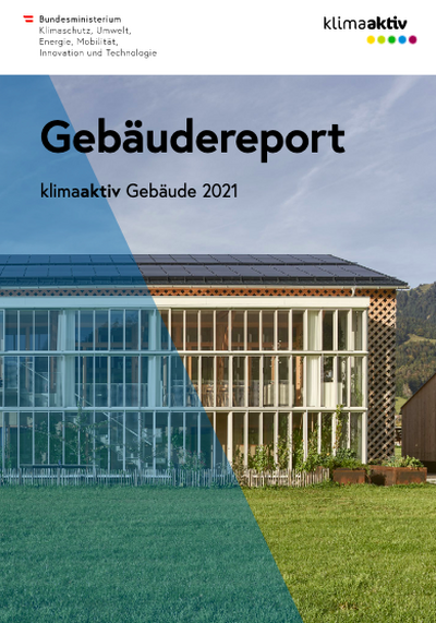 © klimaaktiv/BMK Cover des Gebäudereports 2021