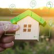 Miniature house and symbols of public utilities. Choosing a home to buy, assessing the cost and condition of the building. Location in the city. Repair and renovation, maintenance services.
