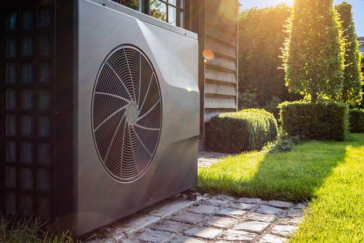 heat pump, inverter, energy, outdoor, house, garden, wall, air conditioning, air heat pump, full inverter, heating, sun, pool house, air, hot, temperature, heater, close-up, summer, fan, device, cooling, lens flare, wood, ac, outside, cooler, view, cool, home, unit, power, climate, heat, landscape, nature, electrical, sunny, electric, system, background, pump, conditioning