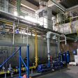 Dampfkessel im Heizraum des Werkes