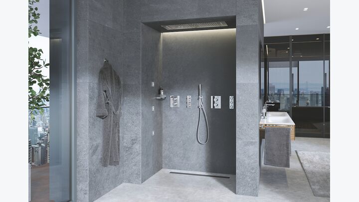 Mit seiner Allure Armaturenlinie bietet Grohe Architekt*innen und Planer*innen besonderen Gestaltungsspielraum. Allure wird als Teil von Grohe Spa in verschiedenen Farben und Oberflächen angeboten. Darunter Chrom, Cool Sunrise gebürstet, Warm Sunset gebürstet und Hard Graphite. Stilistisch und farblich abgestimmt überzeugen auch die Rainshower Aqua Seitenbrausen. Sie heben den Duschkomfort auf eine neue Ebene.