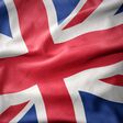 waving colorful national flag of great britain.