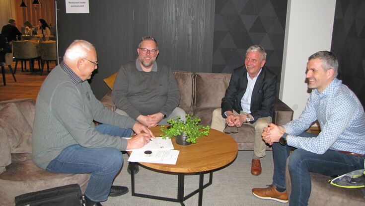 Gespräch mit neuem Vorstand (v. l.) Ulrich Baron, Thomas Muggenhumer, Harald Wagner, Alexander Hauer