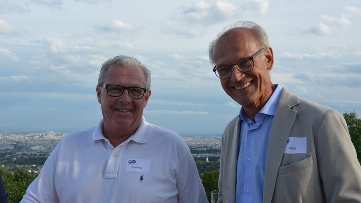 Fachgruppen Obmann Roman Weigl bei Networking mit Georg Kreminger, TB Kreminger