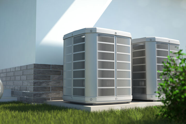 pump heat air house energy home source conditioning unit green illustration concept conditioner residential ac building power modern system device electrical comfort pipe cycle isolated heating ciep?a grass