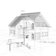 pompe di calore geotermia energia rinnovabile ecologia consumo basso risparmio ecologico schema serpentina caldaia riscaldamento render 3d sviluppo sostenibile sistemi sezione illustrazione wireframe