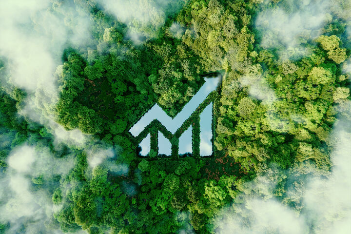 organic gas emissions co2 global warming change control climate water air lush nature rainforest forest deforestation afforestation reforestation green economy financial finance earn earnings profit 3d rendering bio business chart develope development eco graph growth invest investing investment line market park performance pond production progress rise spring stock sustain sustainable tree up