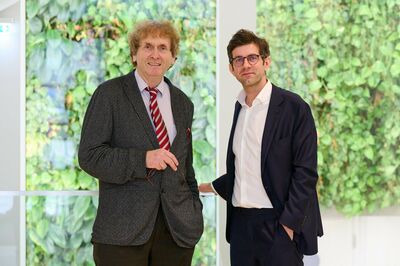 Michael Braungart und Christoph Löffler, beide EPEA part of Drees & Sommer in Österreich (v.l.n.r.)