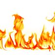 Fire flames isolated on white background