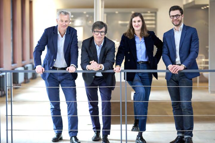 Patrick Delabie, Luc Delabie, Alice Delabie mit Ehepartner Vincent Bogard (v.l.n.r.)