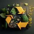 vector, illustration, design, star, symbol, icon, decoration, paper, hand, 3d, color, art, arrow, origami, shape, recycling, circular, circular economy, growth, sustainable, sustainability, nature, natural, leaves, environment, environmental, plants, life, living