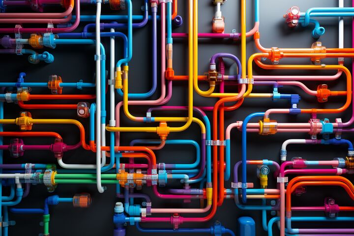 pipe, colorful, network, top, view, abstract, background, concept, presentation, banner, pipes, water, system, tube, industrial, metal, engineering, pipeline, construction, power, gas, pressure, energy, hot, heat, plumbing, pump, steel, house, boiler, valve, supply, connection, wall, red, blue, warm, factory, heater, line, joint, furnace, fuel, oil, indicator, plant, chemical, temperature, graphic