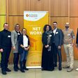 Lektor Gregor Görtler, Gernot Wagner, COO bei Porr Bau, Barbara Kramer-Meltsch, Geschäftsführerin des Alumni Vereins, Absolventin Theresa Kohl, CEO der DiLT Analytics, Martha Bißmann, Absolventin und Climate Change Expertin bei Clean Energy, Thomas Winter, CEO bei Apleona Austria GmbH, Absolvent und Event-Organisator Lukas Bader, Prokurist bei der PKE Gebäudetechnik GmbH und Studiengangsleiter Christian Heschl beim Tech Talk (v.l.n.r.)