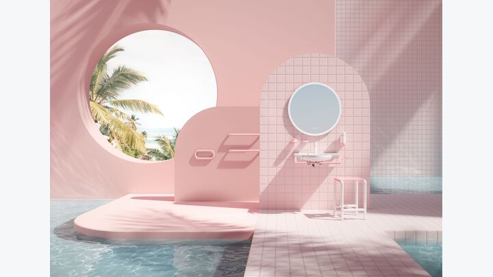 Design mit unbegrenzten Möglichkeiten: Die Barbie x Hewi-Kollektion kombiniert sanfte Farbtöne und funktionale Eleganz, inspiriert von einer Welt, die Inklusivität feiert.