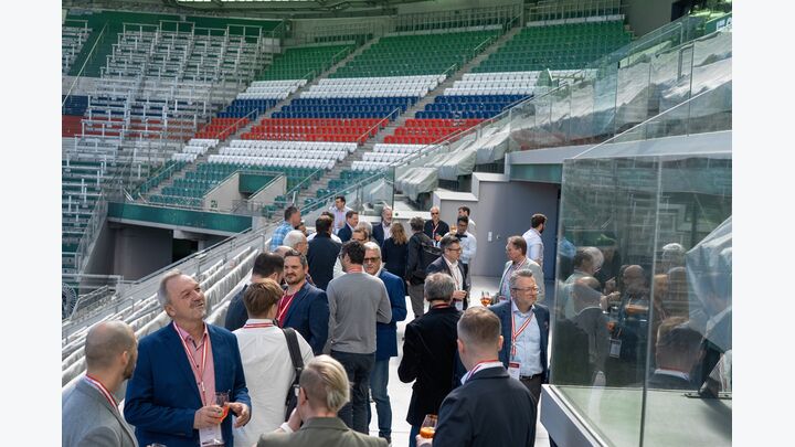 Im Anschluss an den fachlichen Teil gab es eine Insider-Tour durch das Rapid-Stadion für die Teilnehmenden.