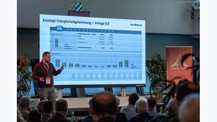 In die Praxis ging es ebenso mit Amir Ibrahimagic, der über die signifikante Reduktion von Betriebskosten durch Wärmerückgewinnung von mehr als 90 Prozent am Klinikum Hall in Tirol referierte.