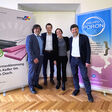 Austrotherm übernimmt den EPS-Produzenten Gruppo Poron: Paolo Ceru , President of the Board Gruppo Poron, Heimo Pascher, CEO Austrotherm, Maria Chiara Ceru, CFO Gruppo Poron und Alessandro Augello, CEO Gruppo Poron (v.l.n.r.)