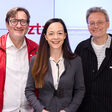 Kammerpräsident Bernhard Sommer, Sophie Ronaghi-Bolldorf, Vorsitzende des Ausschusses Bauordnung der zt: Kammer und Peter Bauer, Vizepräsident der zt: Kammer (v.l.n.r.)