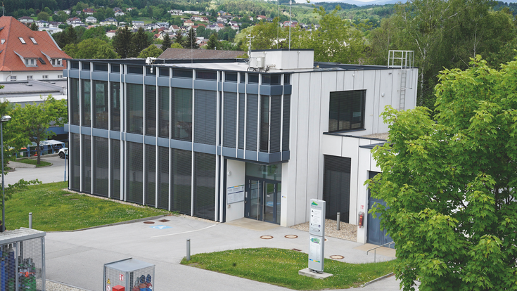 Außenansicht Energetikum-Forschungsgebäude am Standort Pinkafeld der Forschung Burgenland