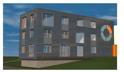 Rendering der neuen Soluto-Zentrale