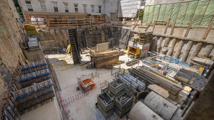 Baustelle Fernkältezentrale Mariannengasse
