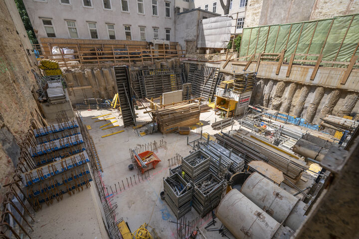 Baustelle Fernkältezentrale Mariannengasse