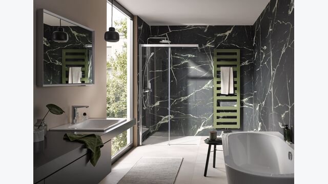 Marmor, Nero-Grün stellt mit seiner grünen Maserung ein visuelles Highlight dar.