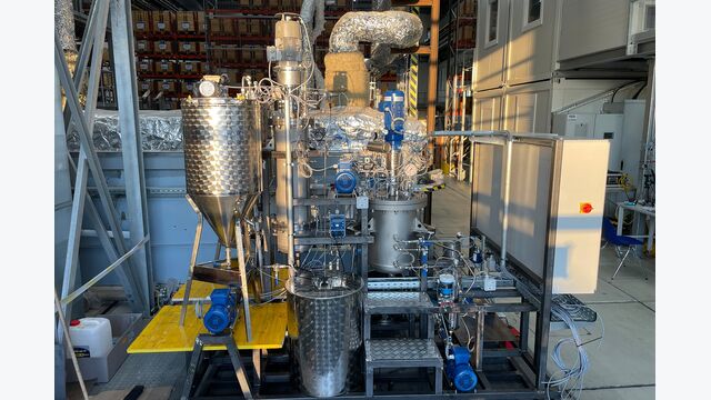 Kilowatt-Modell des thermochemischen Energiespeichers an der TU Wien.