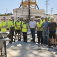Umweltstadtrat Jürgen Czernohorszky besucht die Baustelle in Neusiedl.