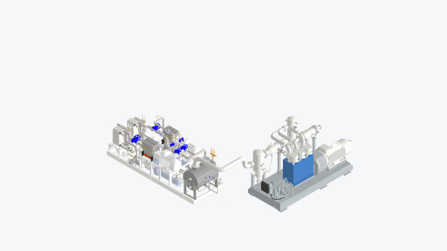 Das AHEAD-System im Detail: 
Stufe 1: Dampferzeugende Wärmepumpe
Stufe 2: Dampfkompressor