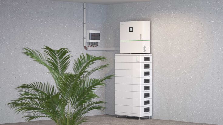 Das Gesamtbatteriesystem von Ökofen mit GreenBOX.