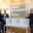 Laufen Pro im Wiener Laufen Space: Head of SalesChristian Babinetz, Managing Director Christian Schaefer und Designer Peter Wirz (v.l.n.r.)