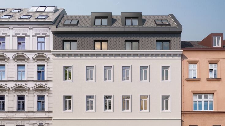 Das Haus in der Wiener Van-der-Nüll-Gasse 22 wird von der Sedlak Unternehmensgruppe nach den Prinzipien der Kreislaufwirtschaft saniert.