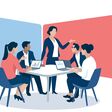 business, team, success, project, direction, meeting, discussion, strategy, teamwork, leader, speak, company, concept, profit, progress, trade, professional, people, organization, office, finance, opportunity, economy, plan, illustration, manager, graph, assistance, corporate, work, woman, management, businessman, vector, flat