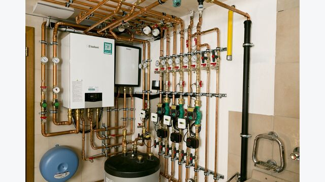 Die Inneneinheit der neuen Luft-Wärmepumpe