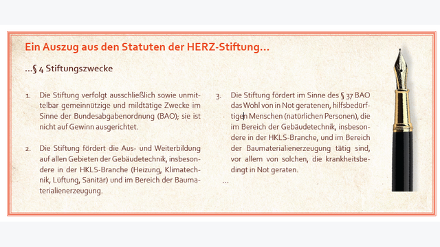 Stiftung Herz Statuten
