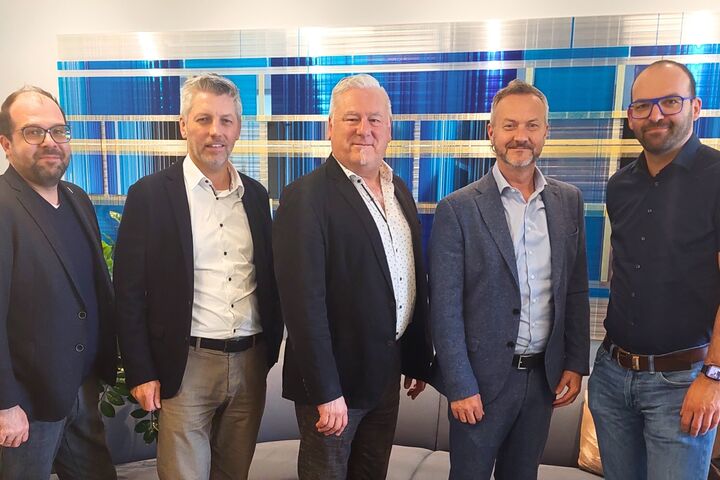 Das Präsidium der IG Infrarot Austria: Michael Ringbauer, Redwell Manufaktur, Thomas Milles, ERS Heatscreen, Günther Hraby, Easytherm, Thomas Reiter, Etherma und Josef Schnöll, ER System Mechatronik (v.l.n.r.)