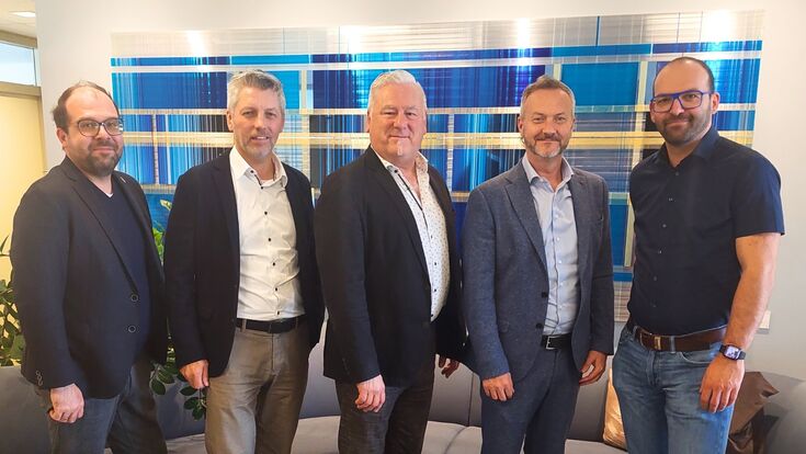 Das Präsidium der IG Infrarot Austria: Michael Ringbauer, Redwell Manufaktur, Thomas Milles, ERS Heatscreen, Günther Hraby, Easytherm, Thomas Reiter, Etherma und Josef Schnöll, ER System Mechatronik (v.l.n.r.)