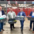 Hans-Peter Moser, geschäftsführender Gesellschafter GC Gruppe Österreich, Robert Just, COO Frauenthal Handel, Markus Steinbrecher, Geschäftsführung Holter und Marius Heinze, geschäftsführender Gesellschafter Sanitär-Heinze (v.l.n.r.)