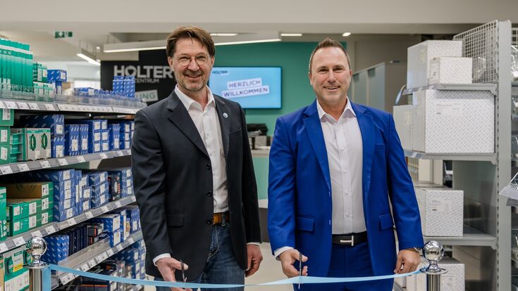 Michael Kalchmair, Leitung Holter Abholzentrum Österreich (links) und Markus Steinbrecher, Holter-Geschäftsführer (rechts)