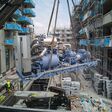 Einbringung der Kältepumpen beim Stadterweiterungsgebiet Donaufeld