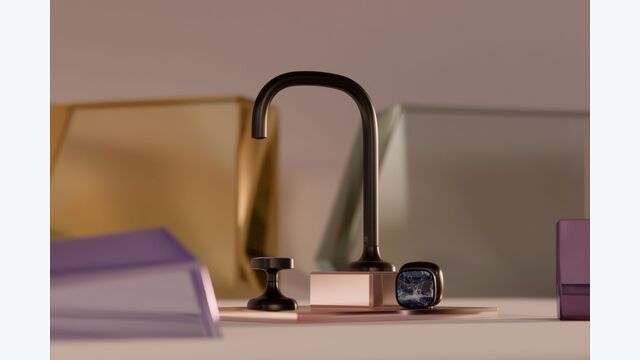 Vermittlerin zwischen den Geometrien: Die neue Dornbracht-Designserie Coya verbindet Kreis und Quadrat.