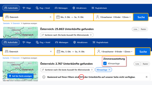 Screenshot Booking