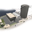 Ansicht der neuen Fernkältezentrale auf dem Areal des Energiepark Linz-Mitte.