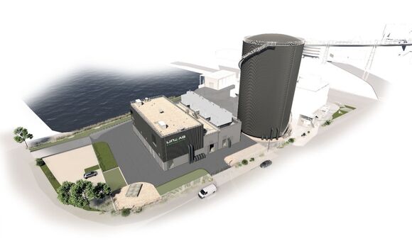 Ansicht der neuen Fernkältezentrale auf dem Areal des Energiepark Linz-Mitte.