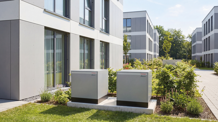Mit der „Geoblock“ ergänzt Bösch sein Portfolio um eine außenaufgestellte Sole-Wasser-Wärmepumpe für den Leistungsbereich bis 20,5 kW. Durch die Möglichkeit zur Kaskadierung sind Systemleistungen bis 100 kW realisierbar – jetzt auch mit Erdwärme-Planung, Bohrung und Projektrealisierung aus einer Hand.