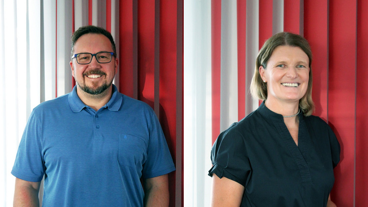 CTO Armin Rauscher und Sandra Naverschnigg, Bereichsleiterin Finanz und Controlling bei Austria Email in Österreich